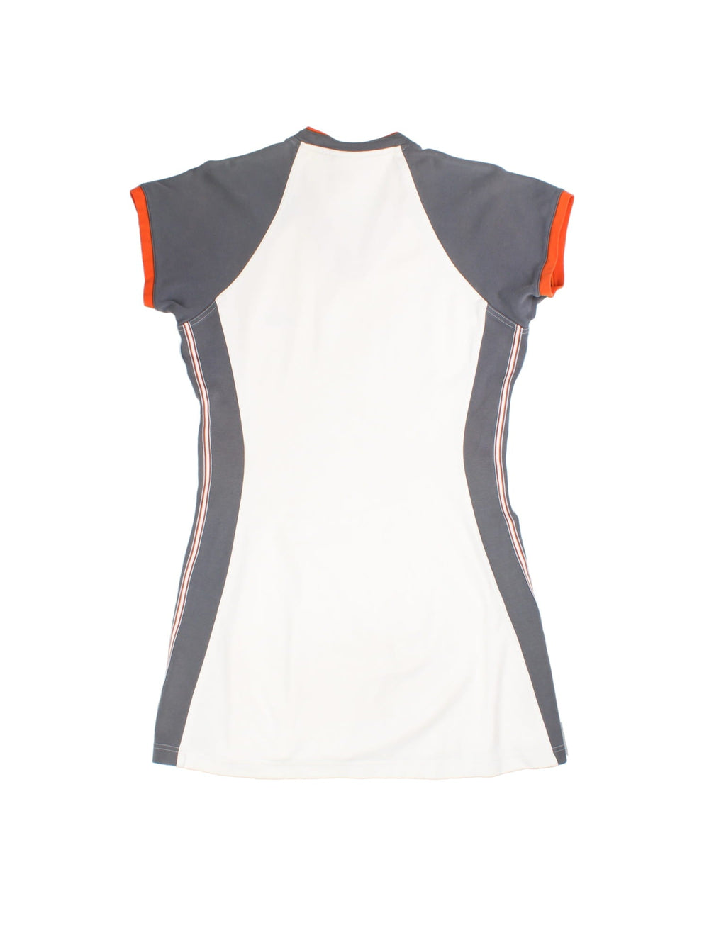 Adidas Y2K Dress in a white/grey colourway. V neck and embroided branding on front.