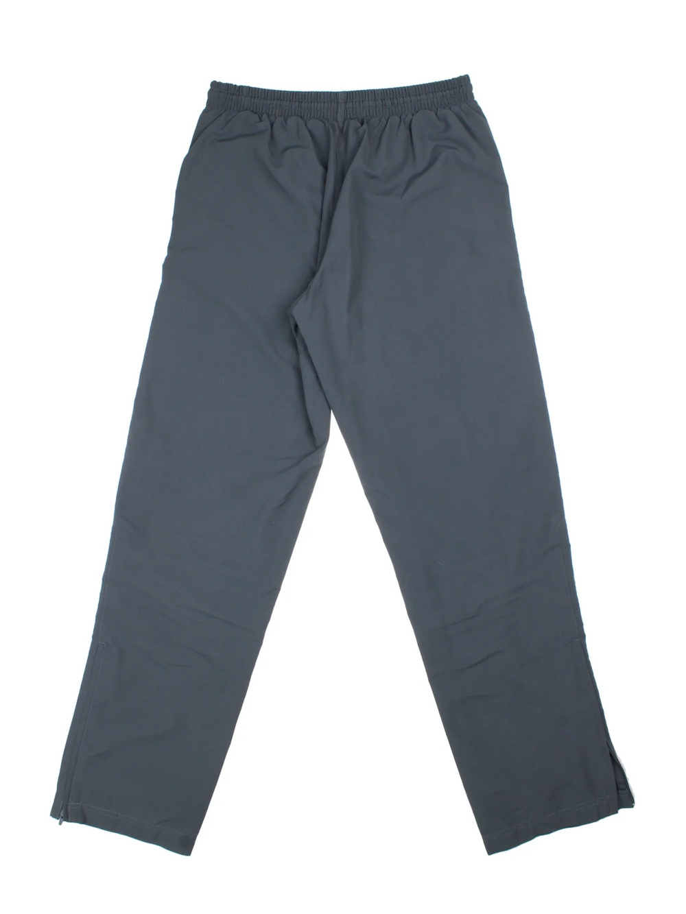 Adidas Tracksuit Bottoms in a grey colourway with pockets, adjustable waist with drawstring, and the logo embroidered on the front.