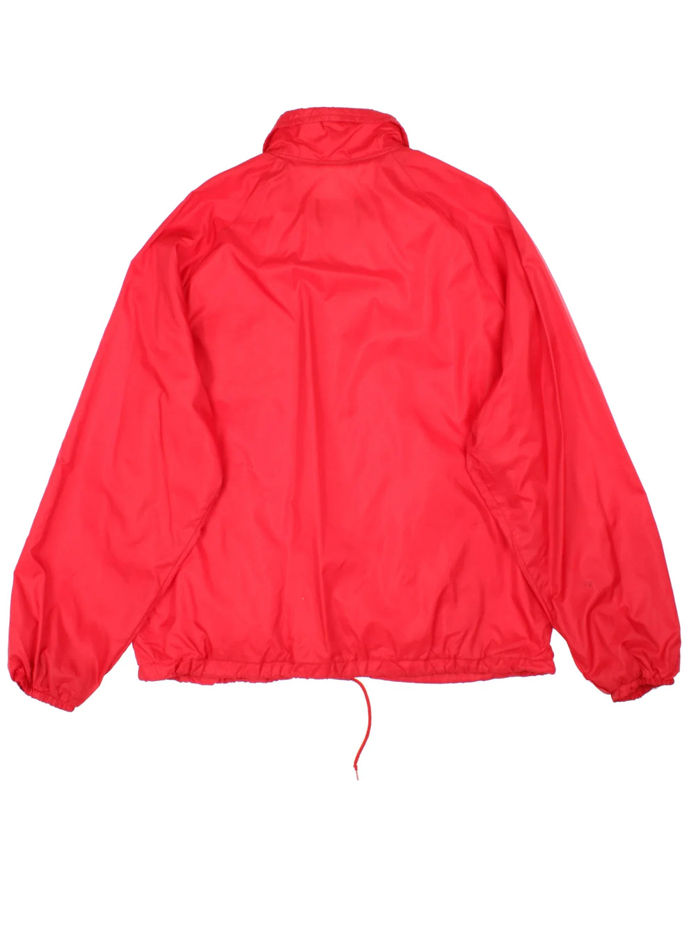 Vintage Champion Letterman Varsity Jacket in a red colourway. Buttons up and has side pockets, and has the lettering embroidered on the front.