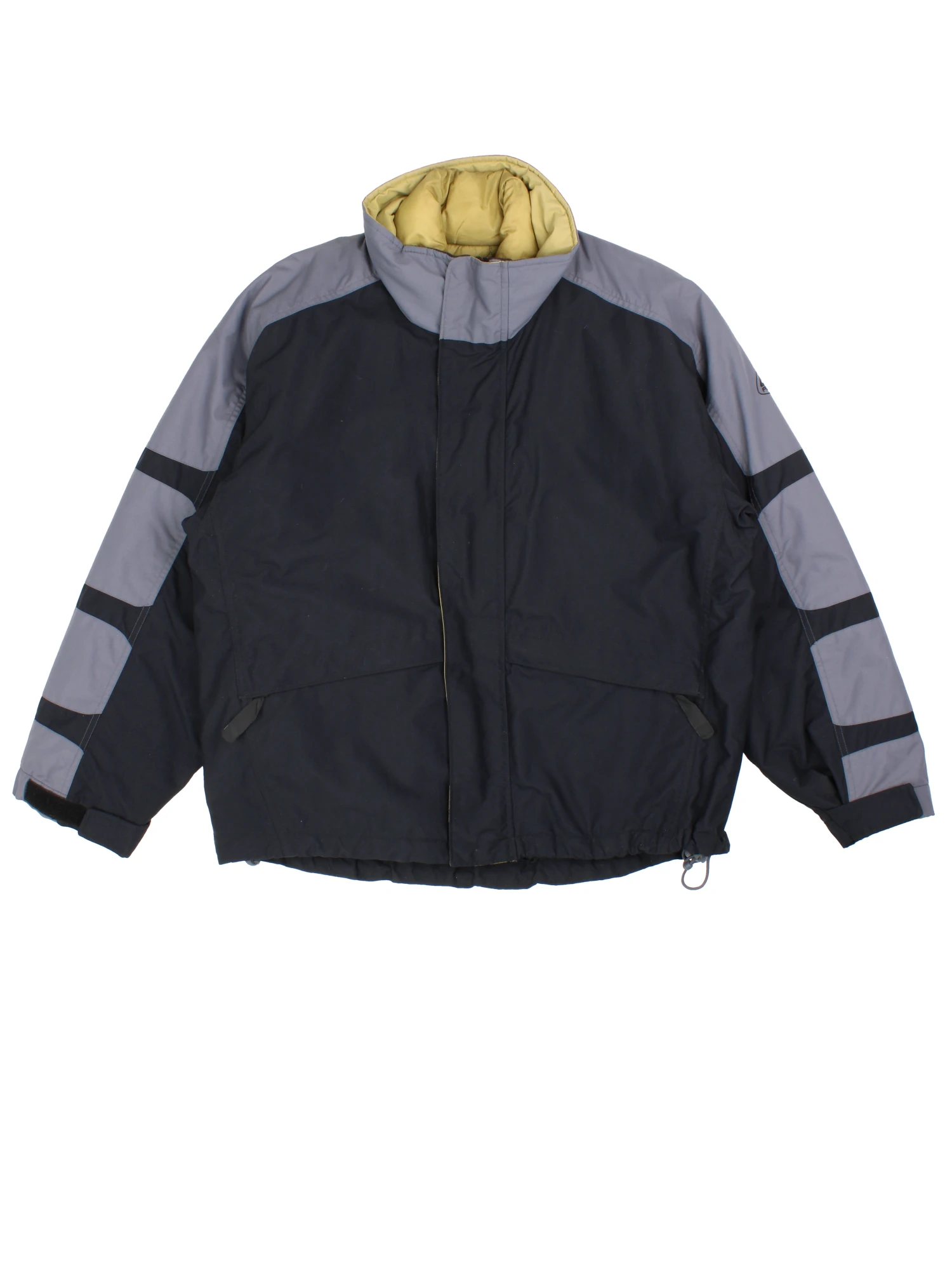 Nike ACG 2 In 1 Tech Jacket Black with Gold Quilted Liner