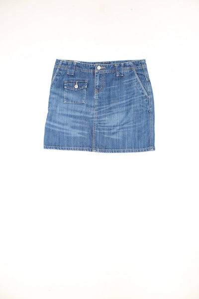 Vintage Ralph Lauren, Polo Jeans Company, denim skirt with pockets and button fastening. 