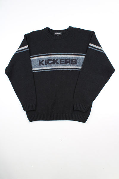 Vintage Kickers grey knit jumper with embroidered logo on the chest. good condition Size in Label: Mens M