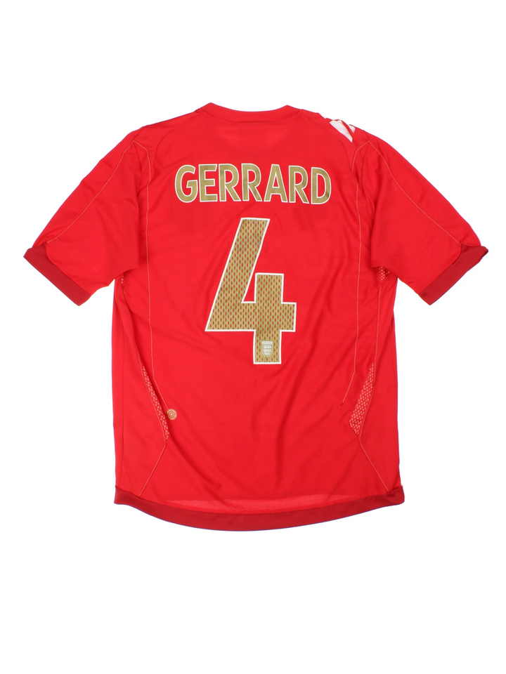 England 2006-08 Gerrard #4 Umbro Football Shirt (Size M)