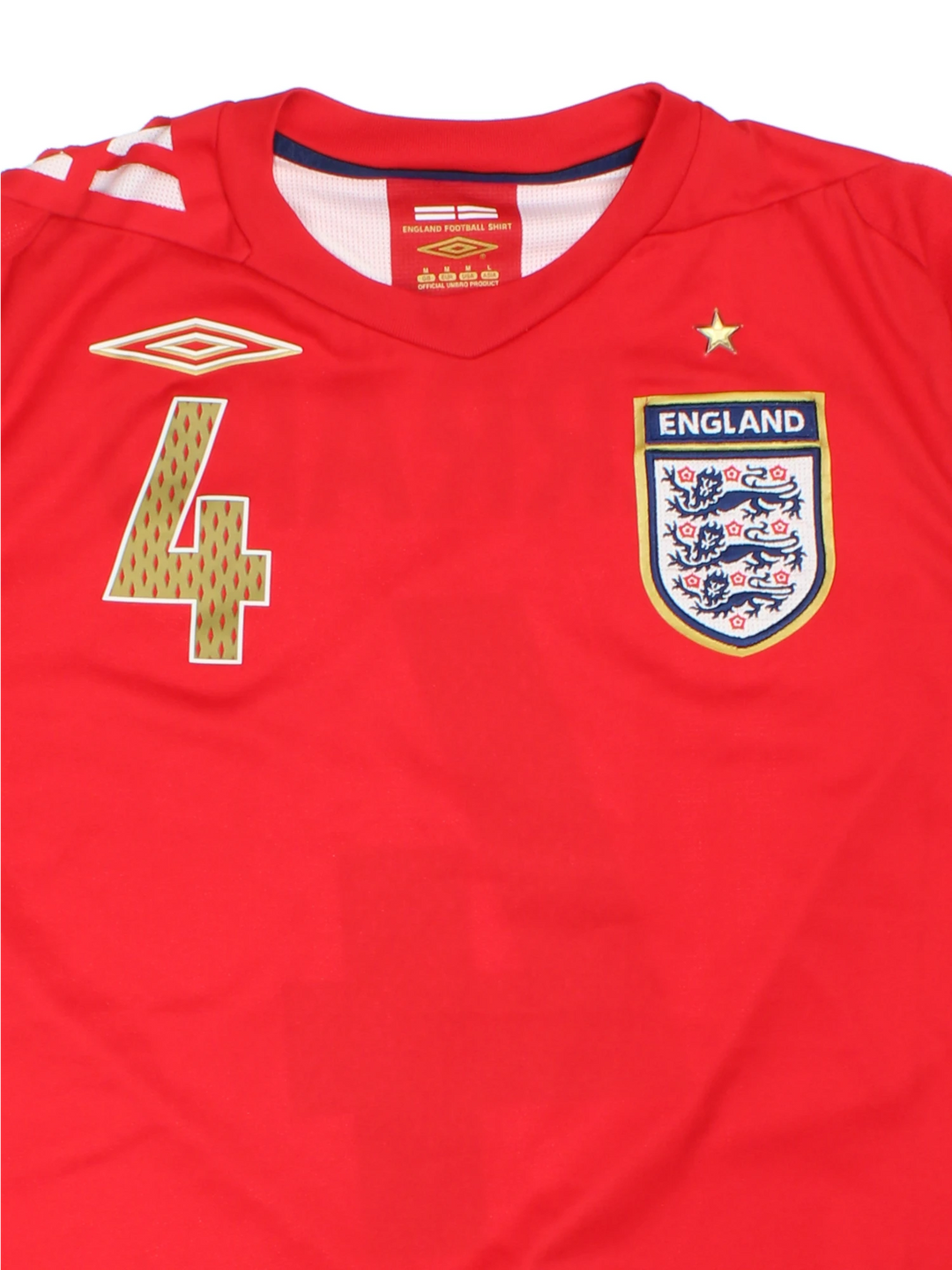England 2006-08 Gerrard #4 Umbro Football Shirt (Size M)