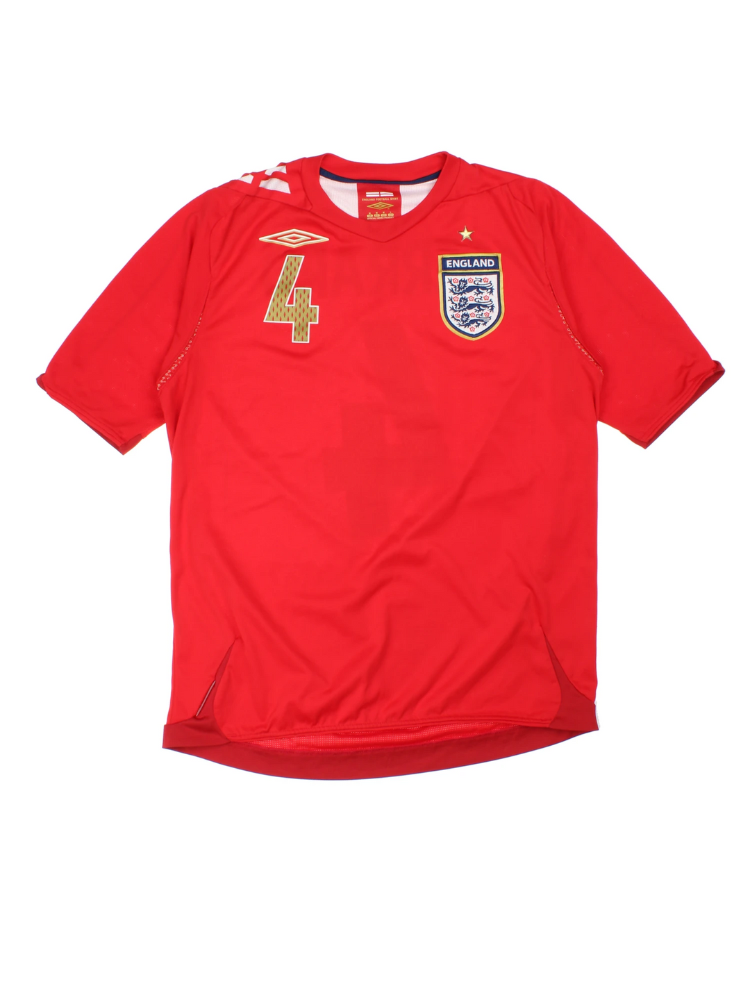England 2006-08 Gerrard #4 Umbro Football Shirt (Size M)
