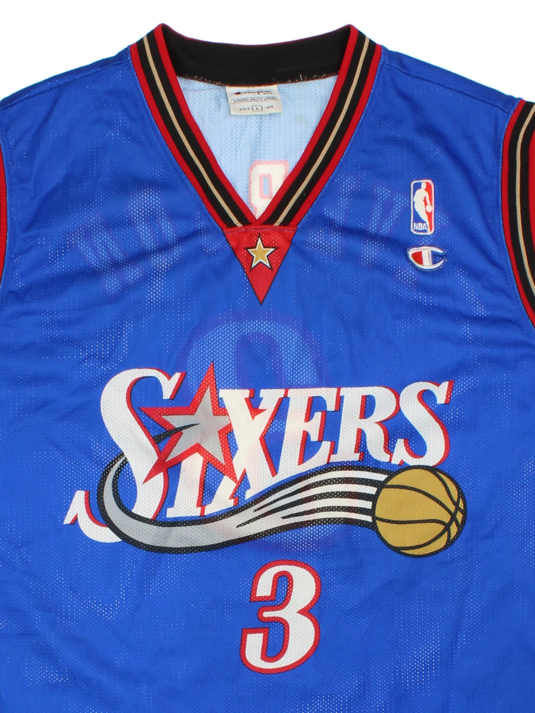 Philadelphia Sixers Iverson #3 NBA Champion Jersey (Size L)