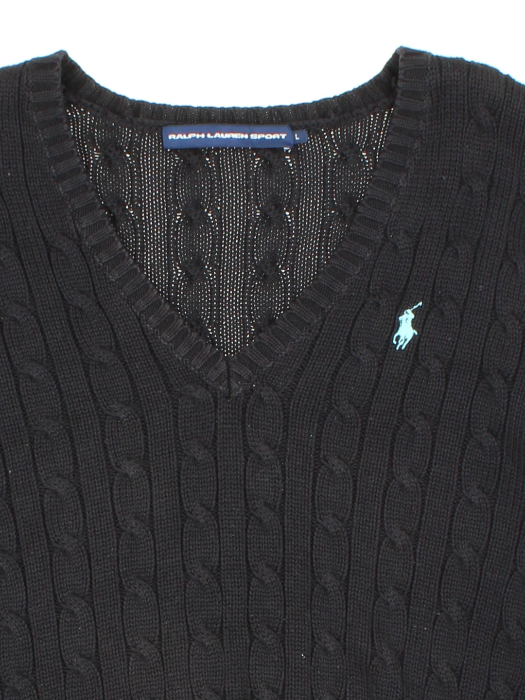 Ralph Lauren V Neck Knit Jumper (Size L)
