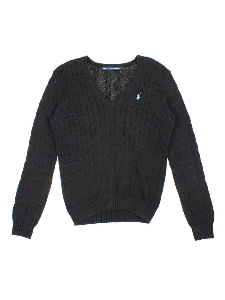 Ralph Lauren V Neck Knit Jumper (Size L)