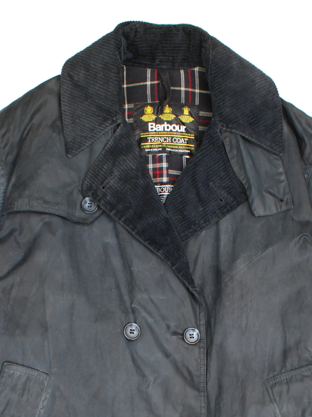 Barbour Waxed Trench Coat (Size L)