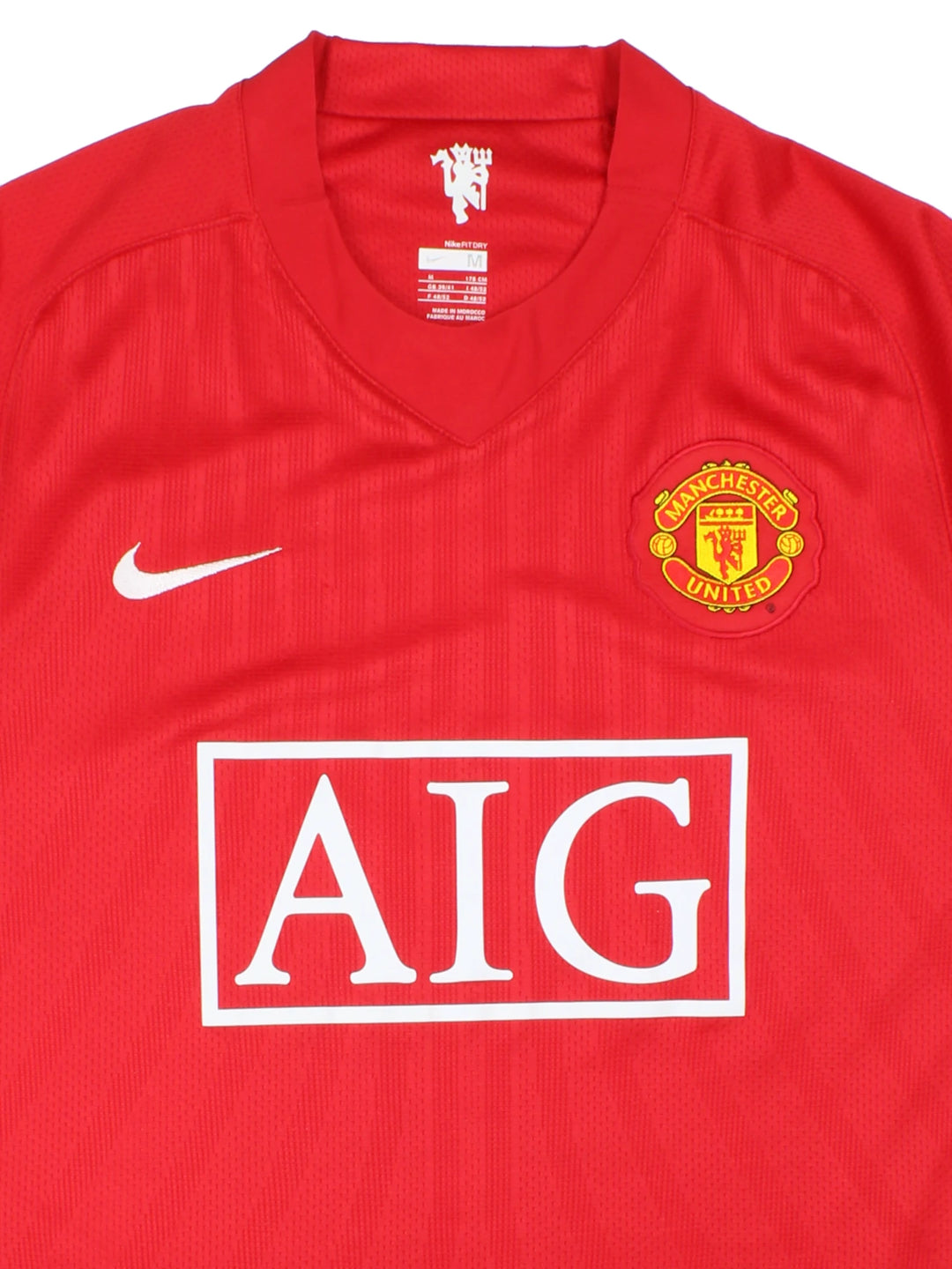 Manchester United 2007-2009 Nike Home Football Shirt (Size M)