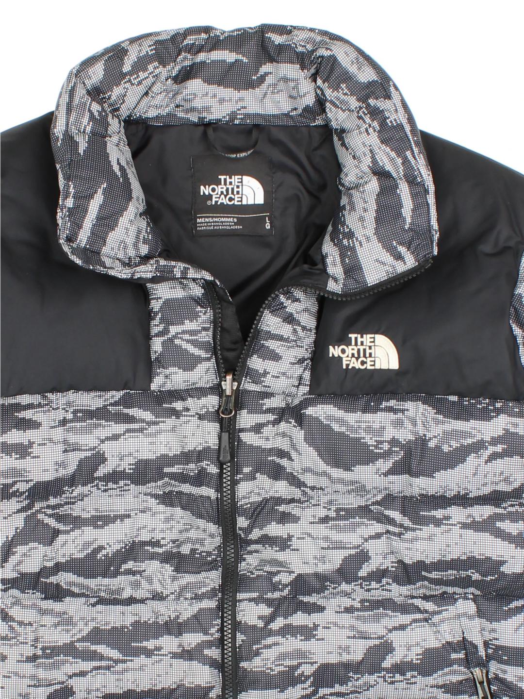 The North Face Camo Nuptse Puffer Jacket (Size L)