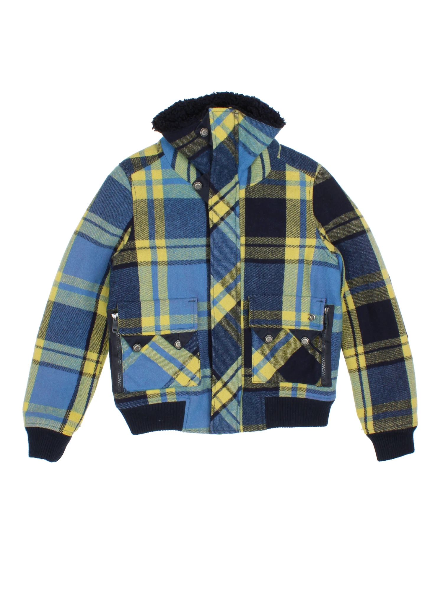 Y2K Diesel Sherpa Tartan Plaid Jacket (Size XS) – VintageFolk