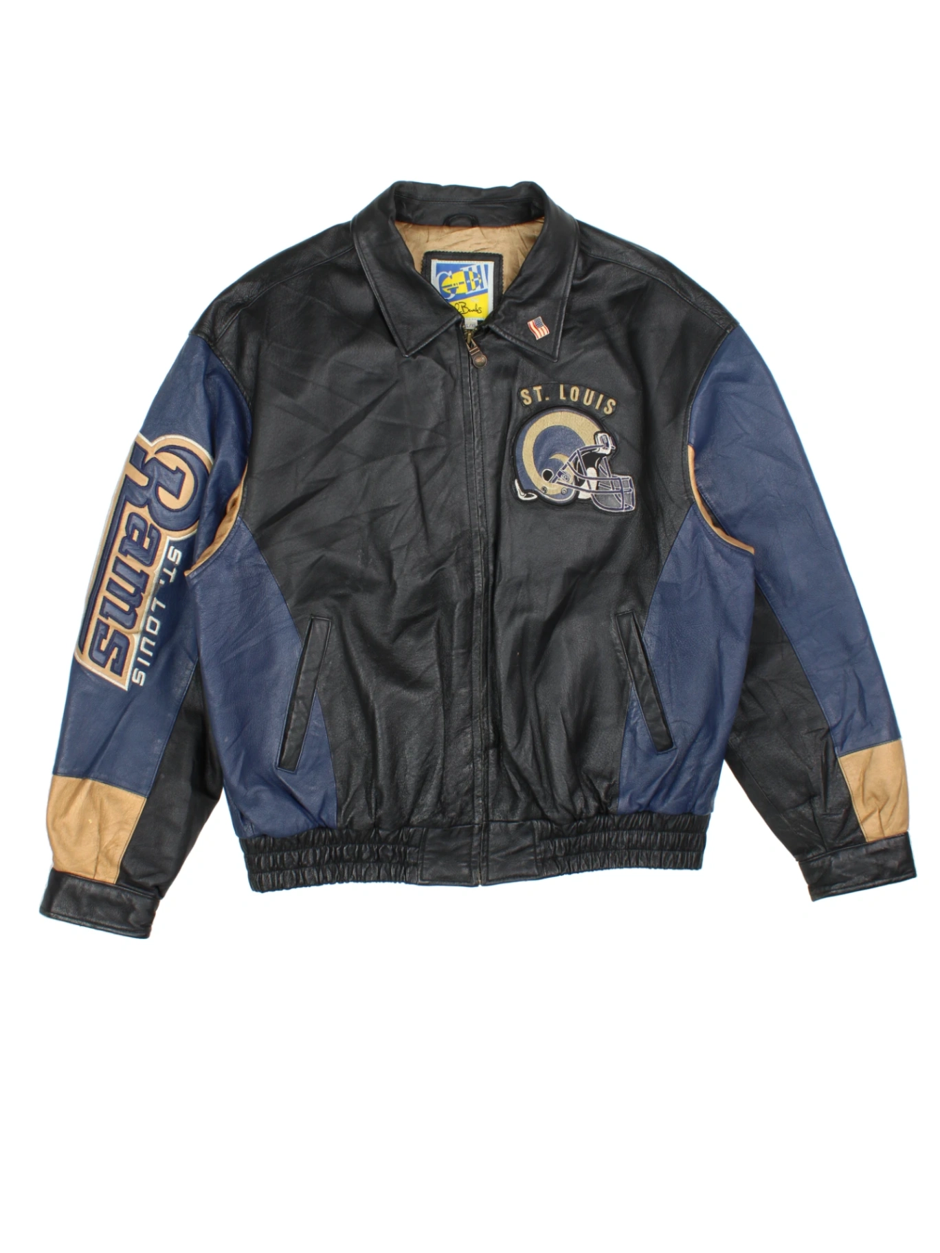 90's St. Louis Rams Leather Varsity Jacket (Size XL) – VintageFolk