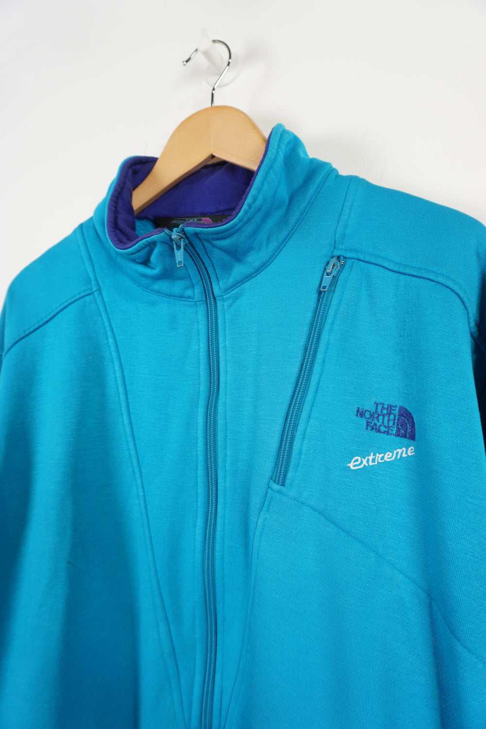 The North Face 1/4 zip high neck sweatshirt with embroidered spell-out logo on the front