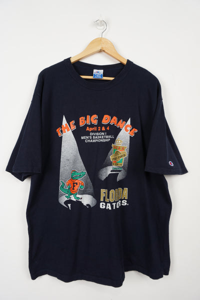 Vintage 1994 The Big Dance NCAA Florida Gators Basketball Graphic Single Stitch Navy T-shirt Good condition- slight cracking on print Size in Label: XL 