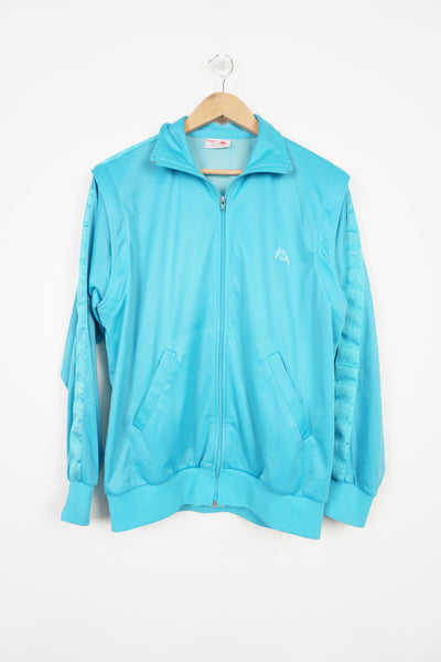 Blue track top with Kappa logo on the chest and detachable arms