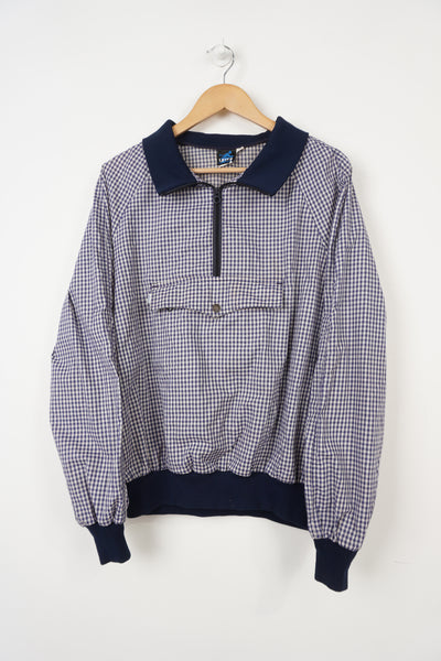 Vintage Levi's lightweight pullover 1/4 zip blue jacket with pocket on the front