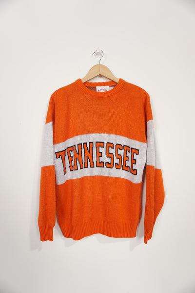 Vintage Nutmeg Mills Tennessee NCAA Football orange knit jumper