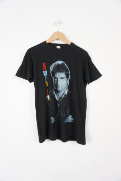 Vintage 1986 Huey Lewis and The News single stitch band t-shirt with printed graphic on the front