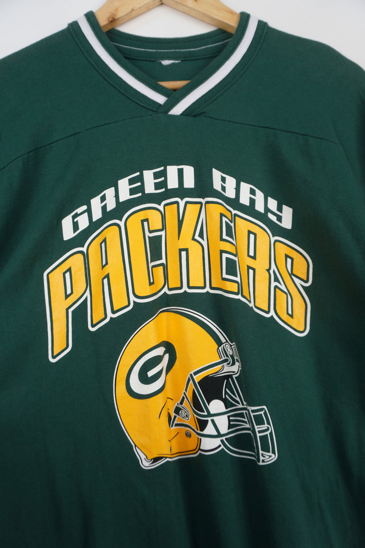 NFL Green Bay Packers Graphic Green T-Shirt (Size S)