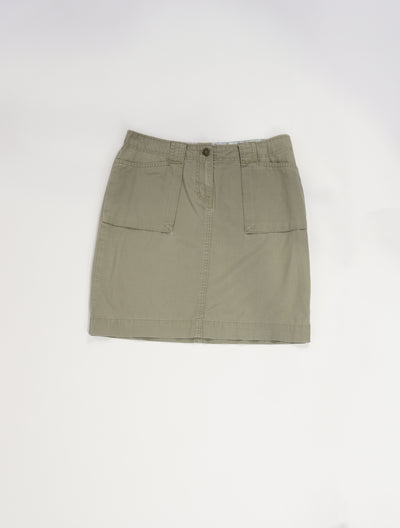 Tommy Hilfiger khaki green cotton mini skirt