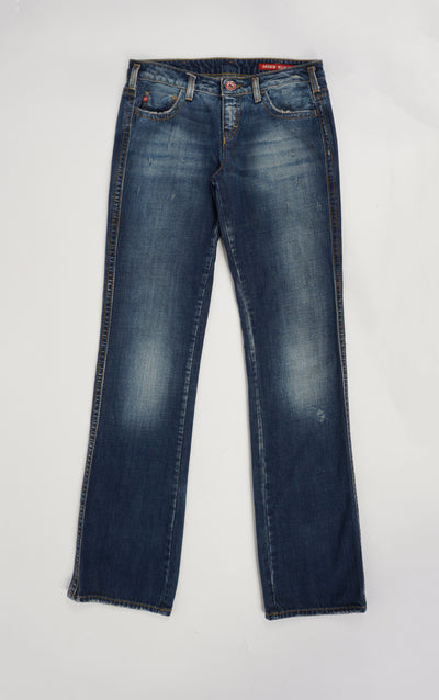 Vintage Y2K Miss Sixty Mary J style slightly flared jeans with distressed details