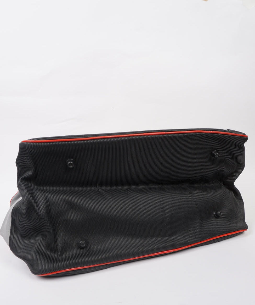 Vintage red and grey Nike spell-out duffle bag