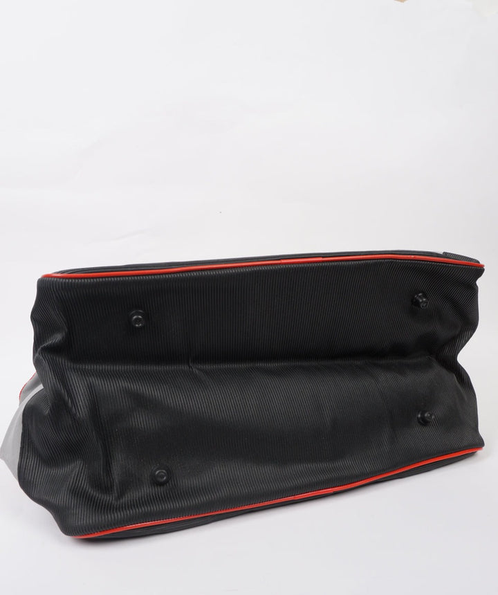 Vintage red and grey Nike spell-out duffle bag