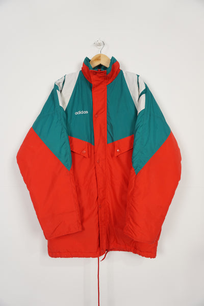 Vintage 1992-93 Adidas / Liverpool F.C bench coat, with embroidered logo on the chest and printed spell-out on the back 
