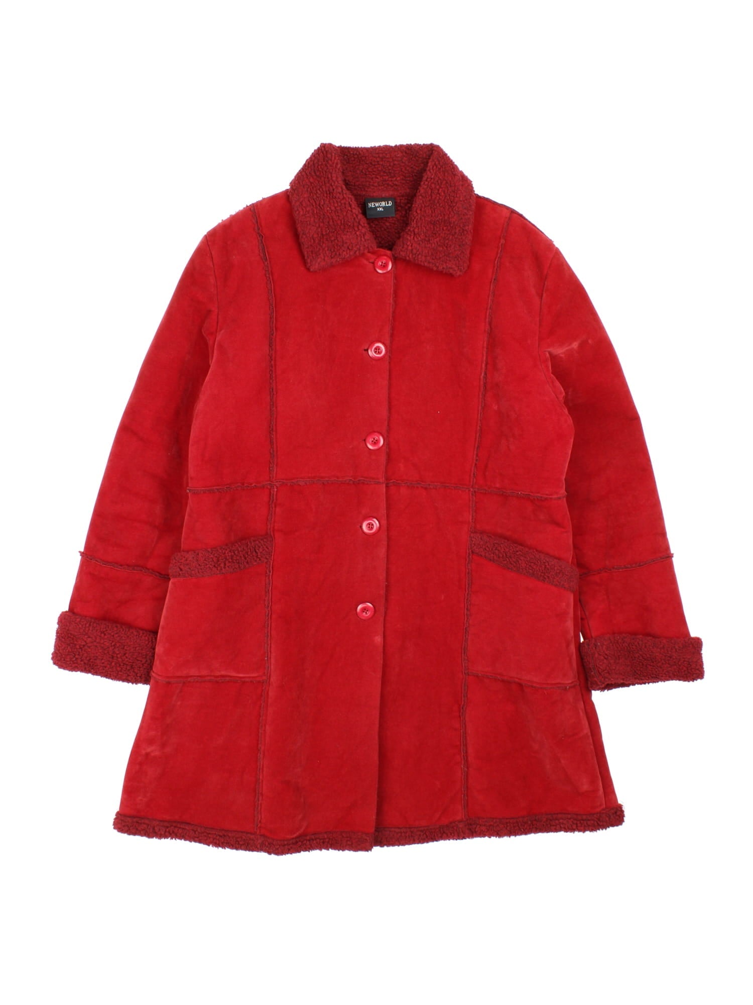 Supreme Schott Fringe Suede Coat Red XL（Suede Outer Shell Coats 