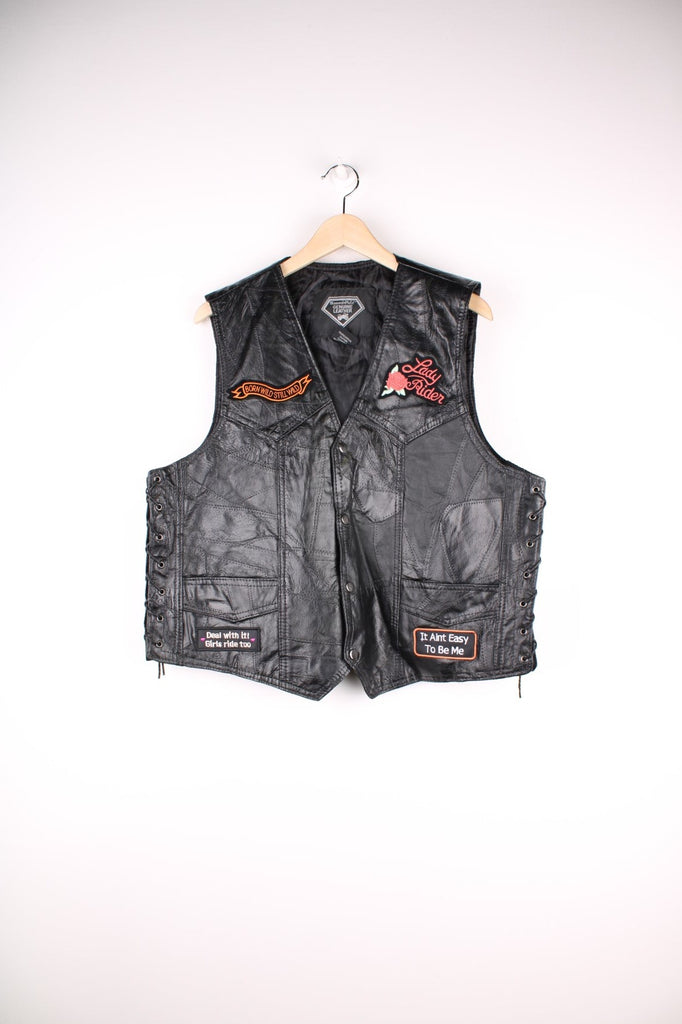 Leather Biker Vest (Size L) – VintageFolk - Main Image