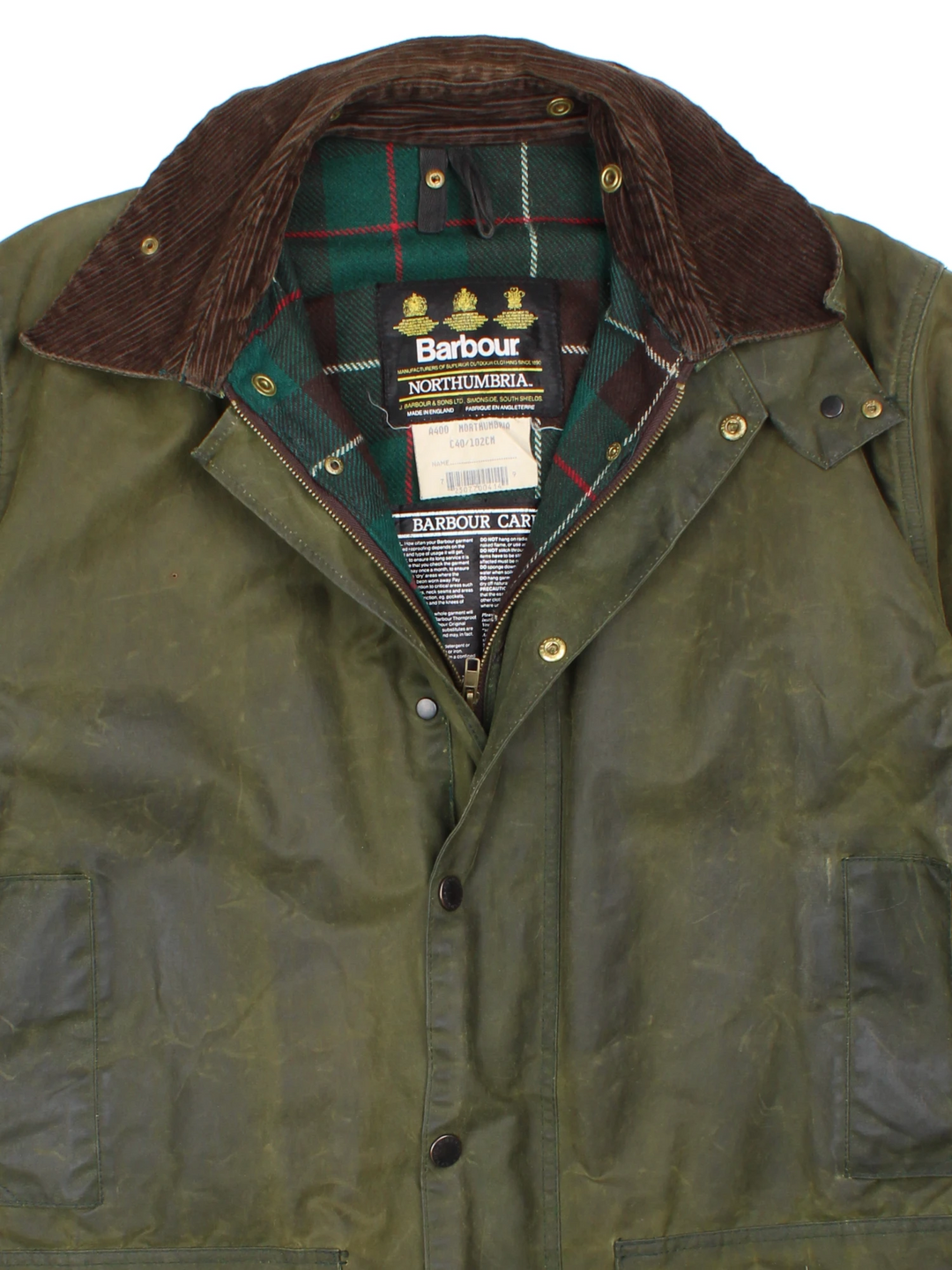 Barbour Northumbria Wax Jacket (Size XL) – VintageFolk Barbour Northumbria Wax Jacket (Size XL) – VintageFolk