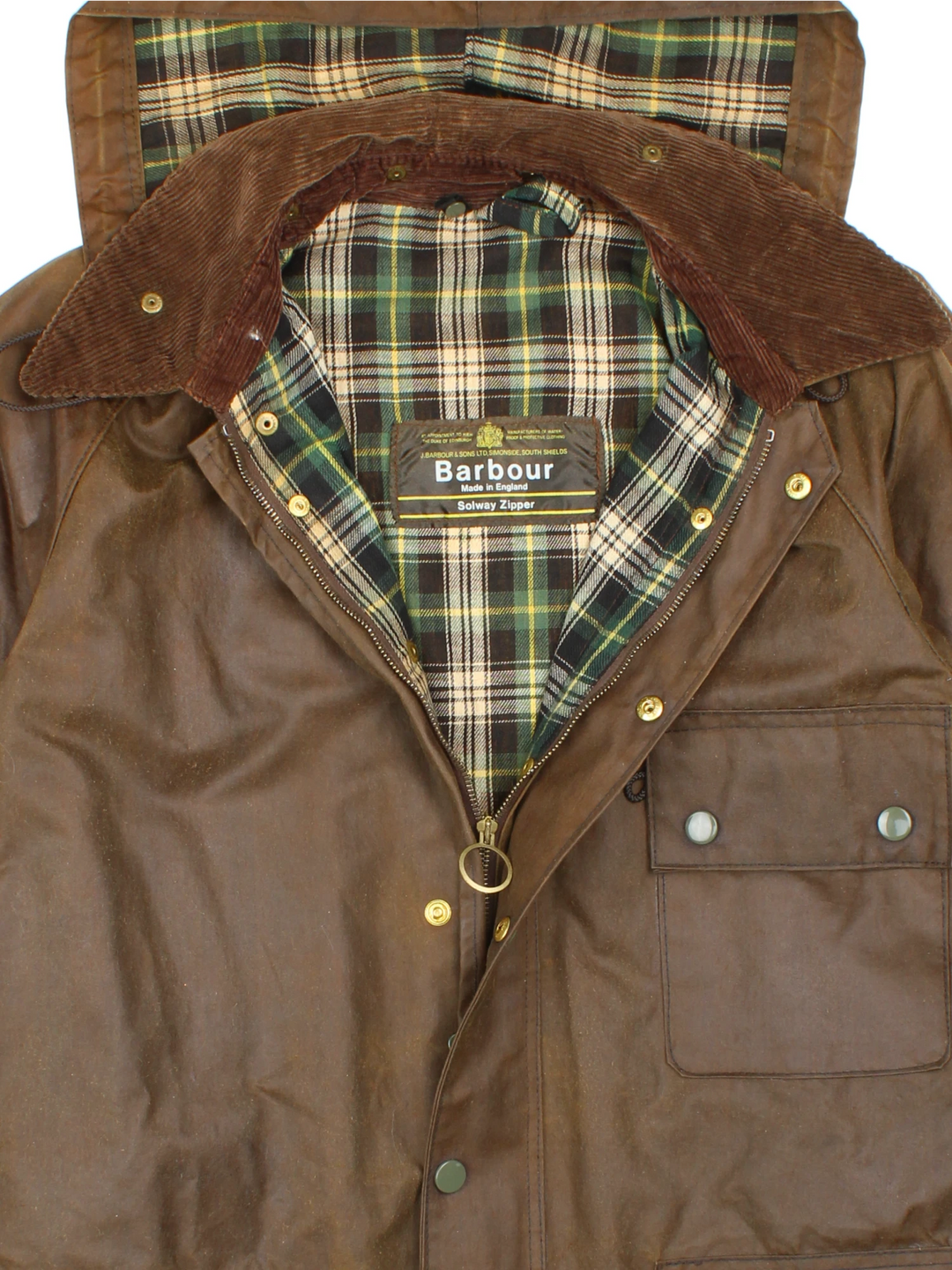 Barbour Solway Hooded Wax Jacket (Size XL)