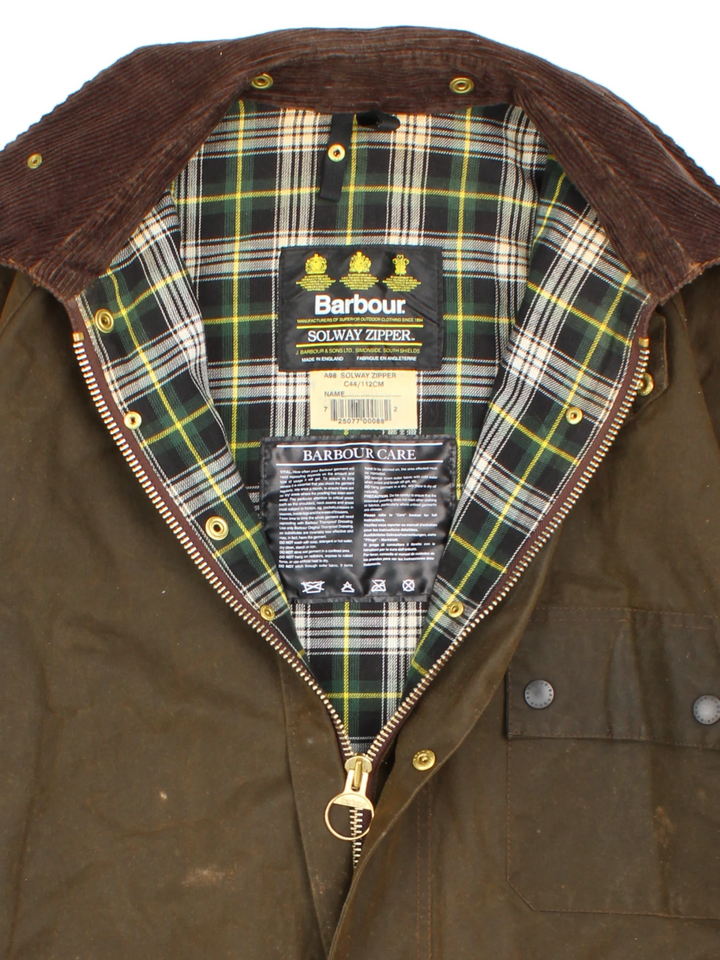 Barbour Solway Zipper Wax Jacket (Size XXL)