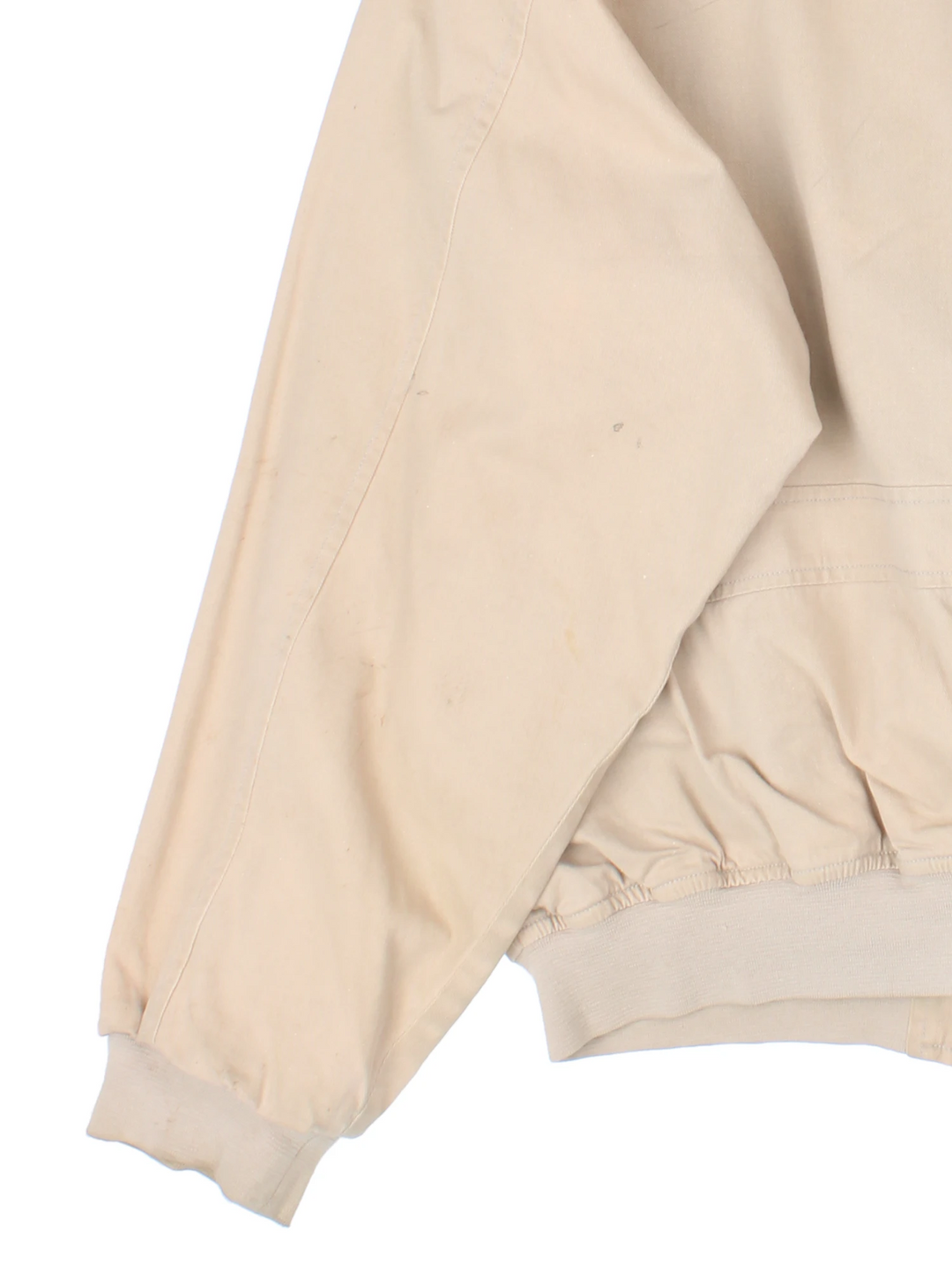 Vintage Avirex type G-1 tan cotton flight jacket with all over printed details and embroidered badge on the pocket