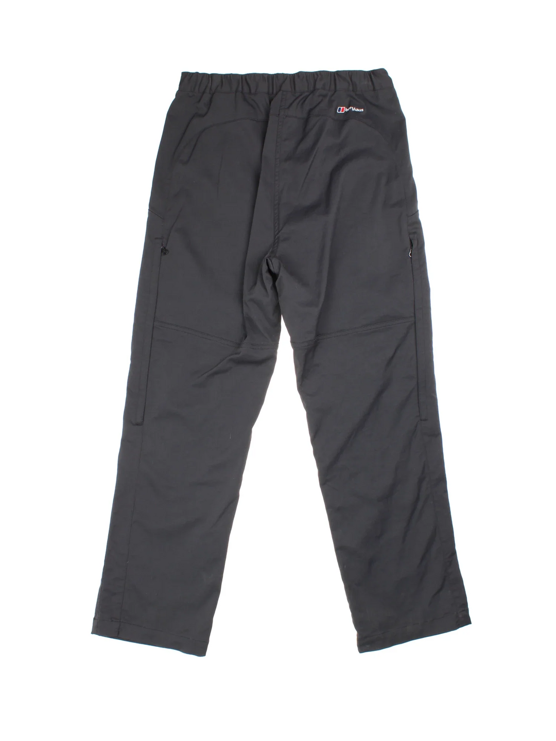 Berghaus Hike Trousers in a black colourway with front pockets and the logo embroidered on the back.