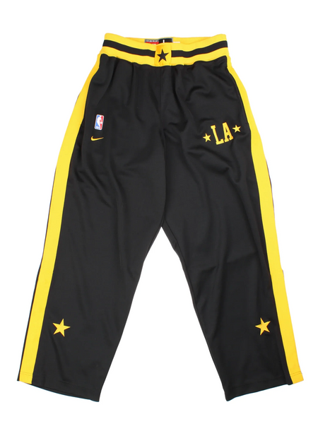 NIKE LAKERS ナイロン トラックパンツ L 黒 紫 黄色 NBA Buy Los Angeles Lakers Club Courtside City Edition Men's