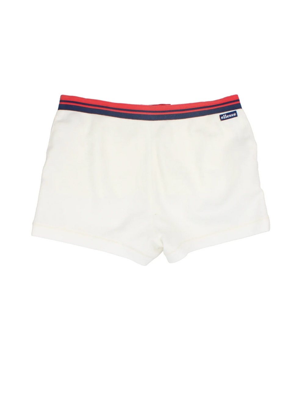 Ellesse Tennis Shorts in white colourway with side pockets, contrast waistband and the logo embroidered on the front.