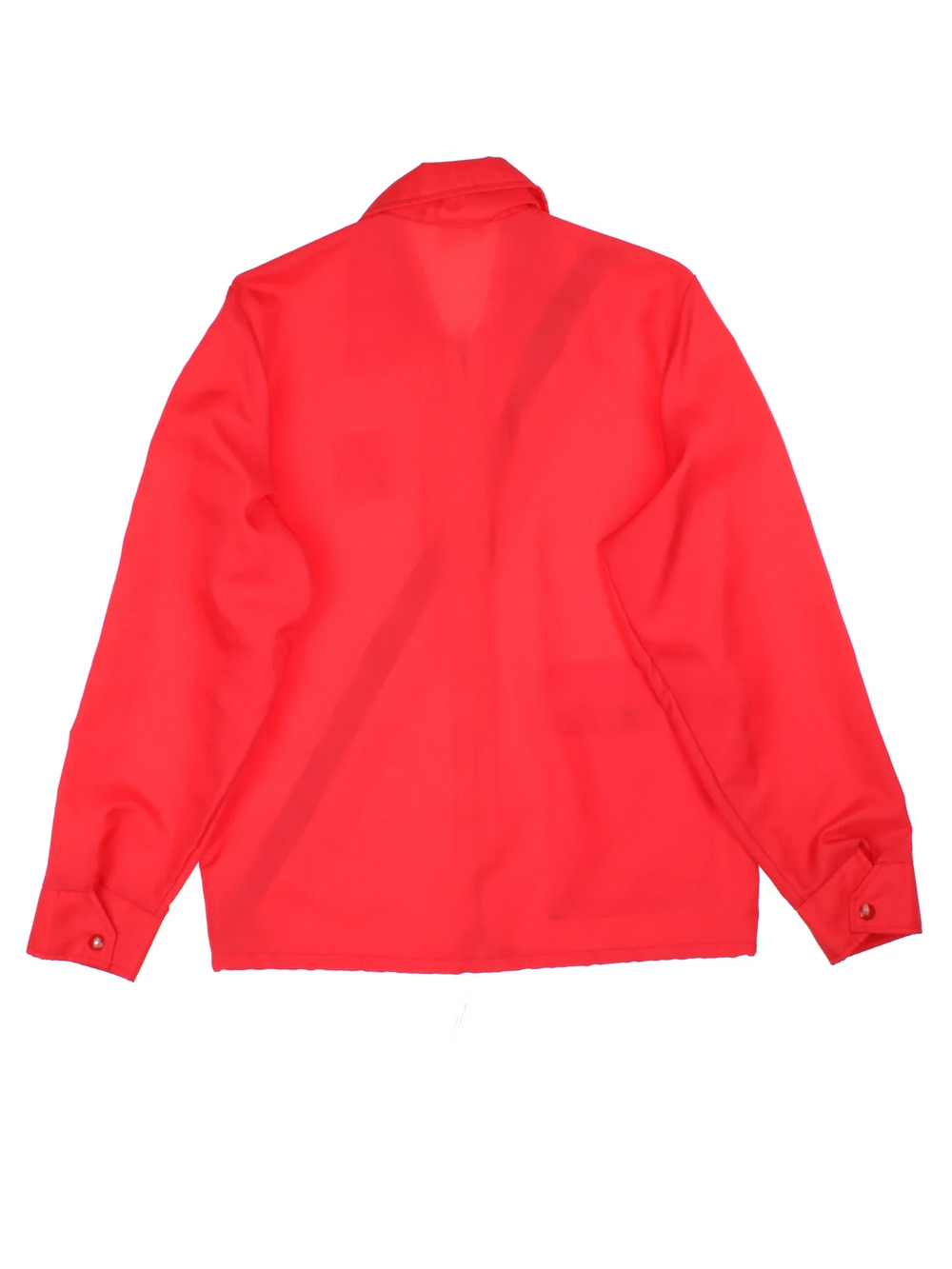 Vintage 1970's Nylon Coach Jacket in a red colourway. Zips up and has a front pocket, stripe across the front and has logo embroidered on the front.