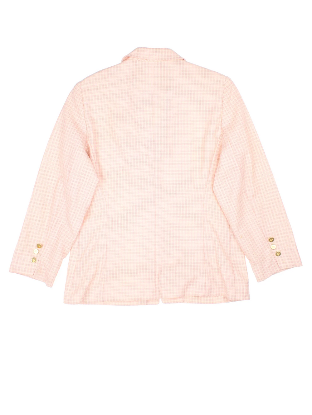 Vintage Burberry Blazer in a pink plaid pattern colourway. Zips up and has multiple pockets.