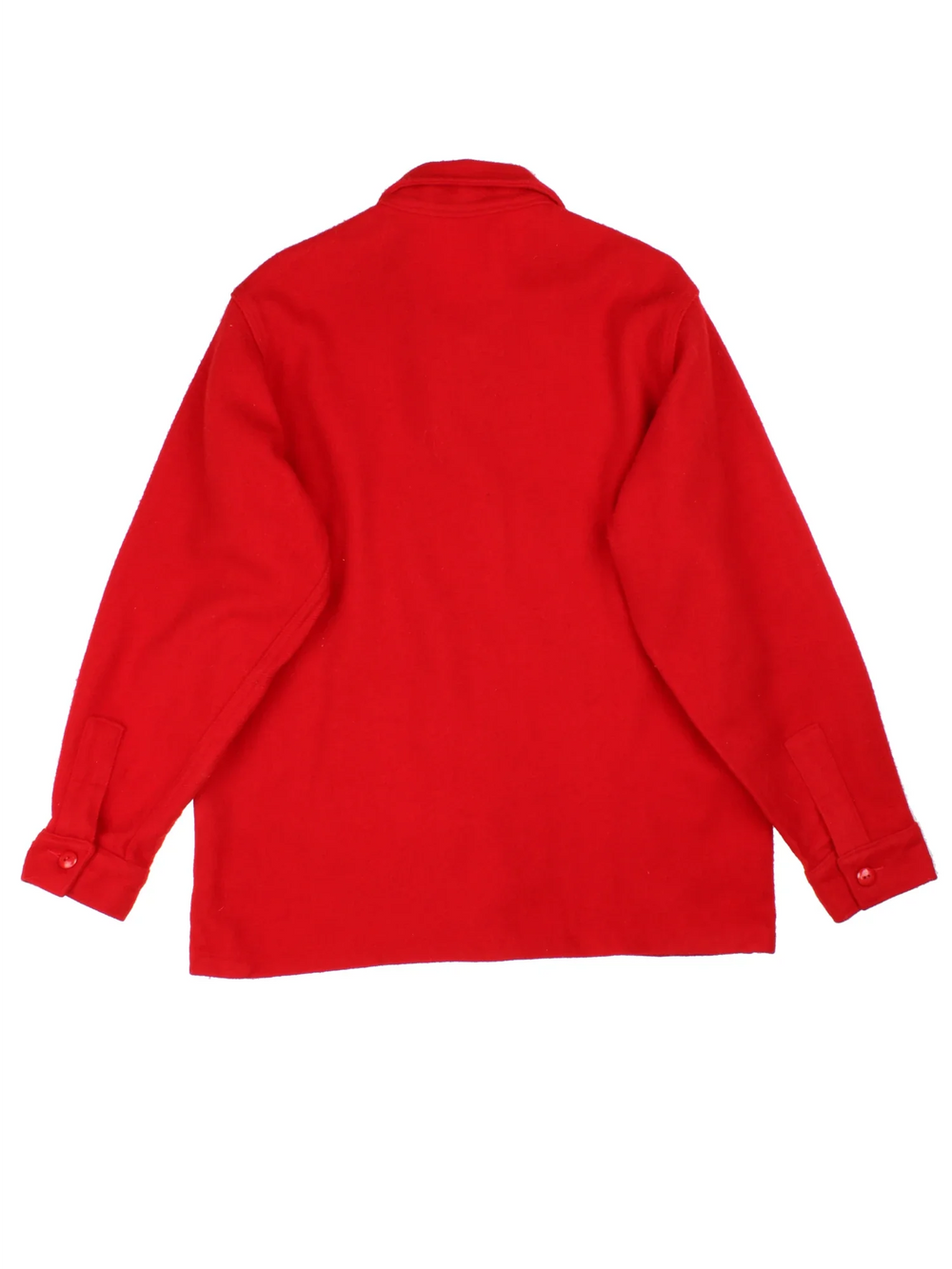 Vintage Boy Scouts Of America Woollen Jacket in a red colourway. Buttons up and has double chest pockets with the logo embroidered on the front.