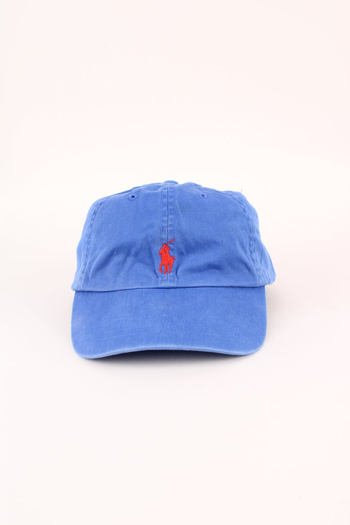 Polo Ralph Lauren Cap in a blue colourway with the logo embroidered on the front/back, and has adjustable strap at the back.