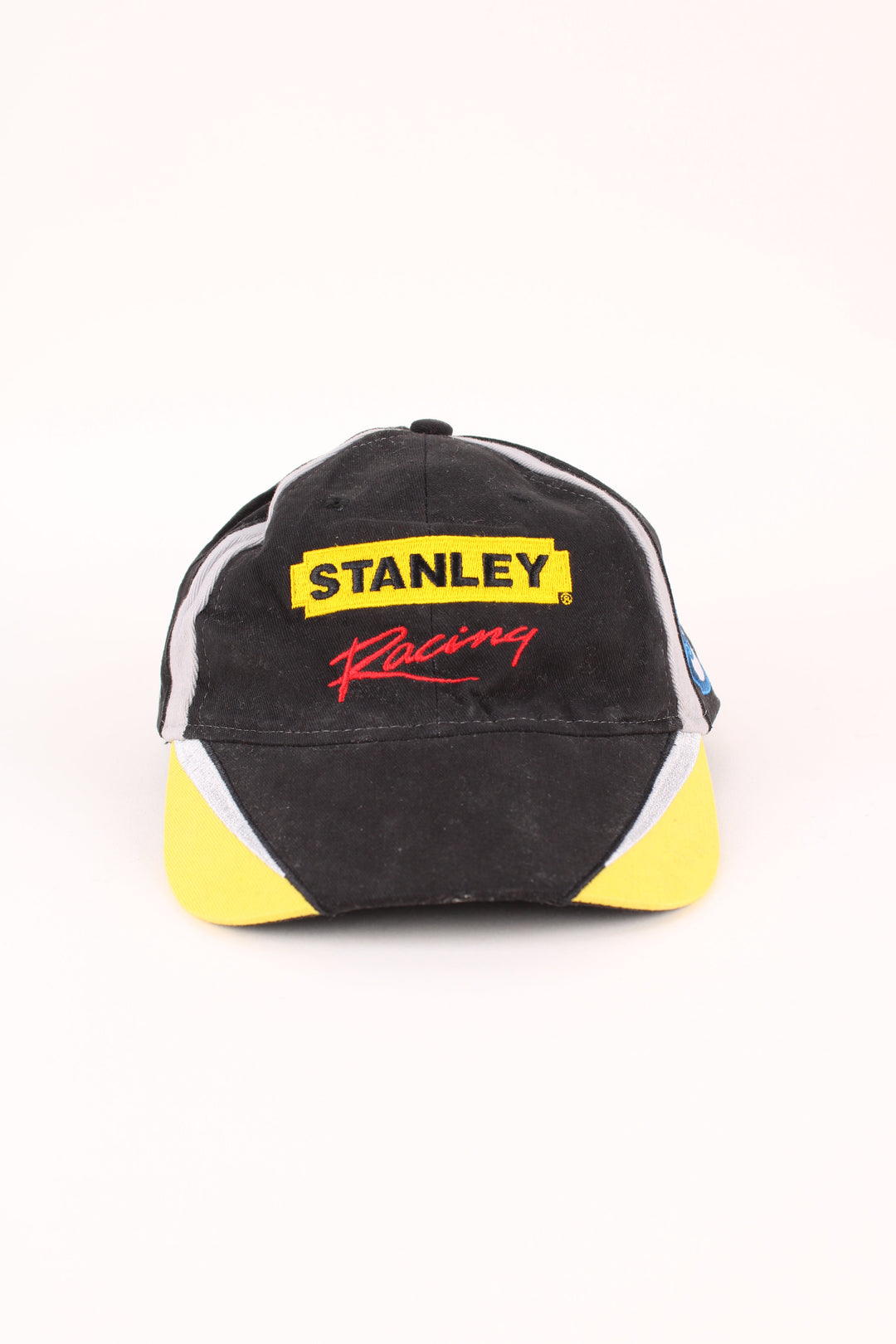 Stanley Nascar Racing Cap in a black colourway with the logo embroidered on the front/sides, and has adjustable strap at the back.