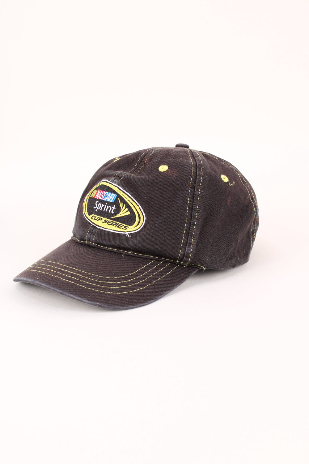 Nascar Racing Cap in a black colourway with the logo embroidered on the front/back, and has adjustable velcro strap at the back.