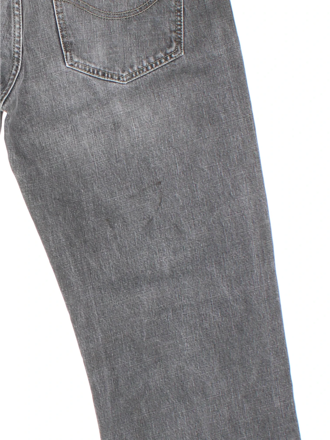 Carhartt Jeans in a grey colourway with multiple pockets and the logo embroidered on the back.
