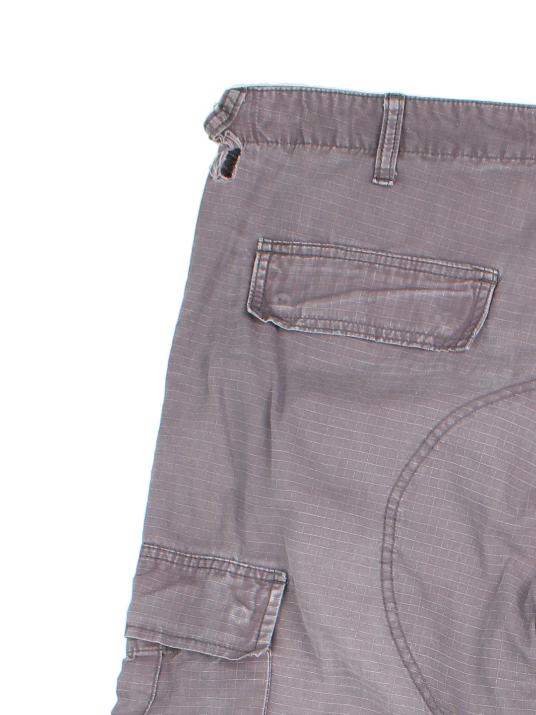 Carhartt Cargo Trousers in a grey colourway with multiple pockets and the logo embroidered on the back.