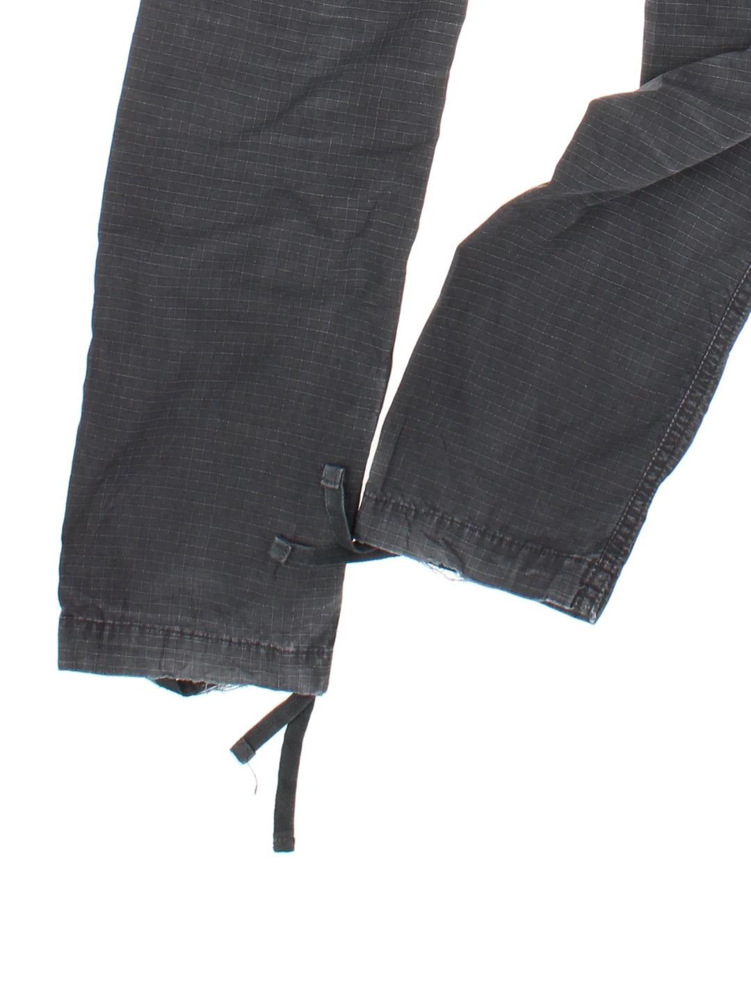Carhartt Cargo Trousers in a black colourway with multiple pockets and the logo embroidered on the back.