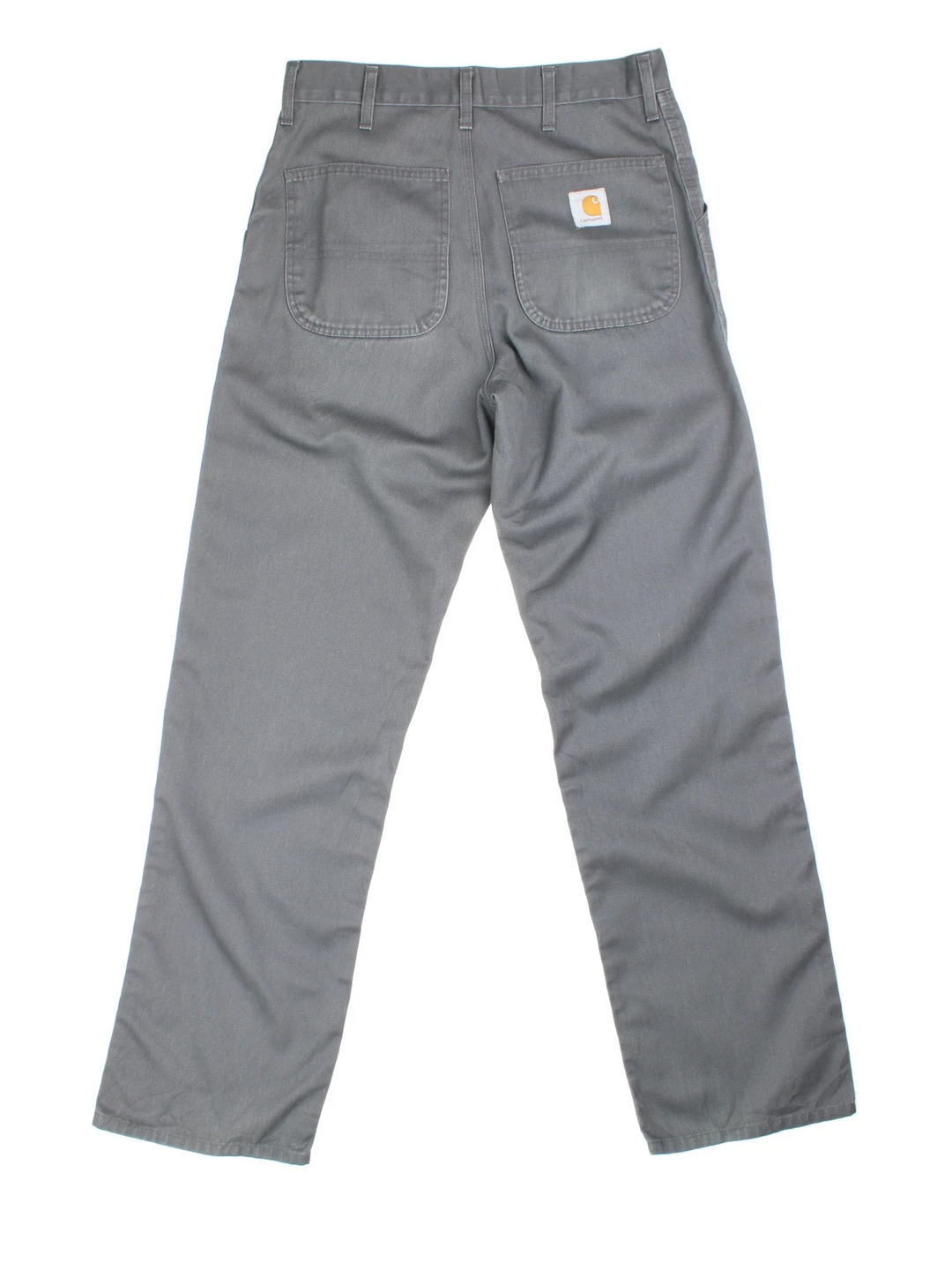 Carhartt Trousers in a grey colourway with multiple pockets and the logo embroidered on the back.
