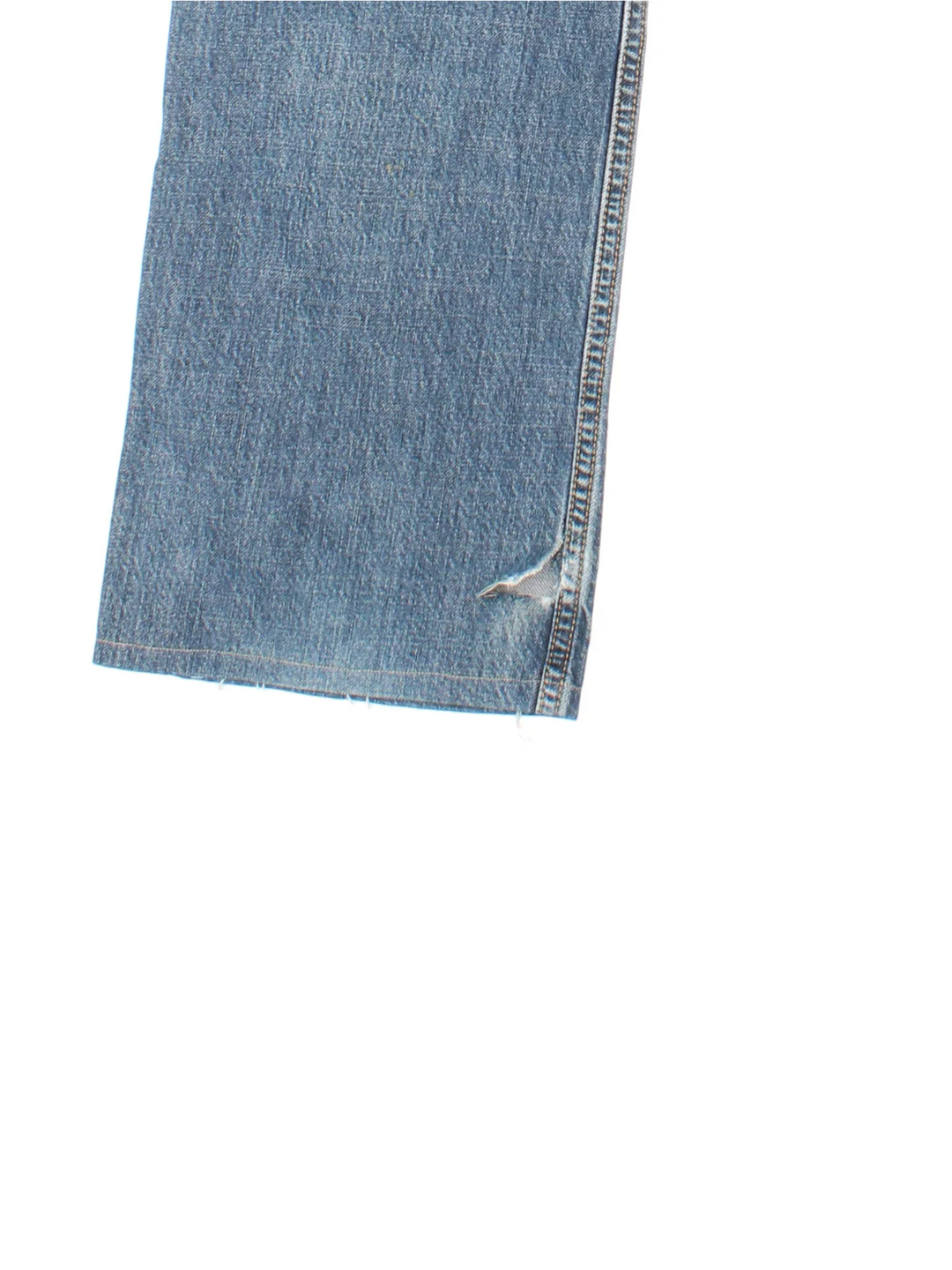 Carhartt Rockin Pant Jeans in a blue colourway with multiple pockets and the logo embroidered on the back.
