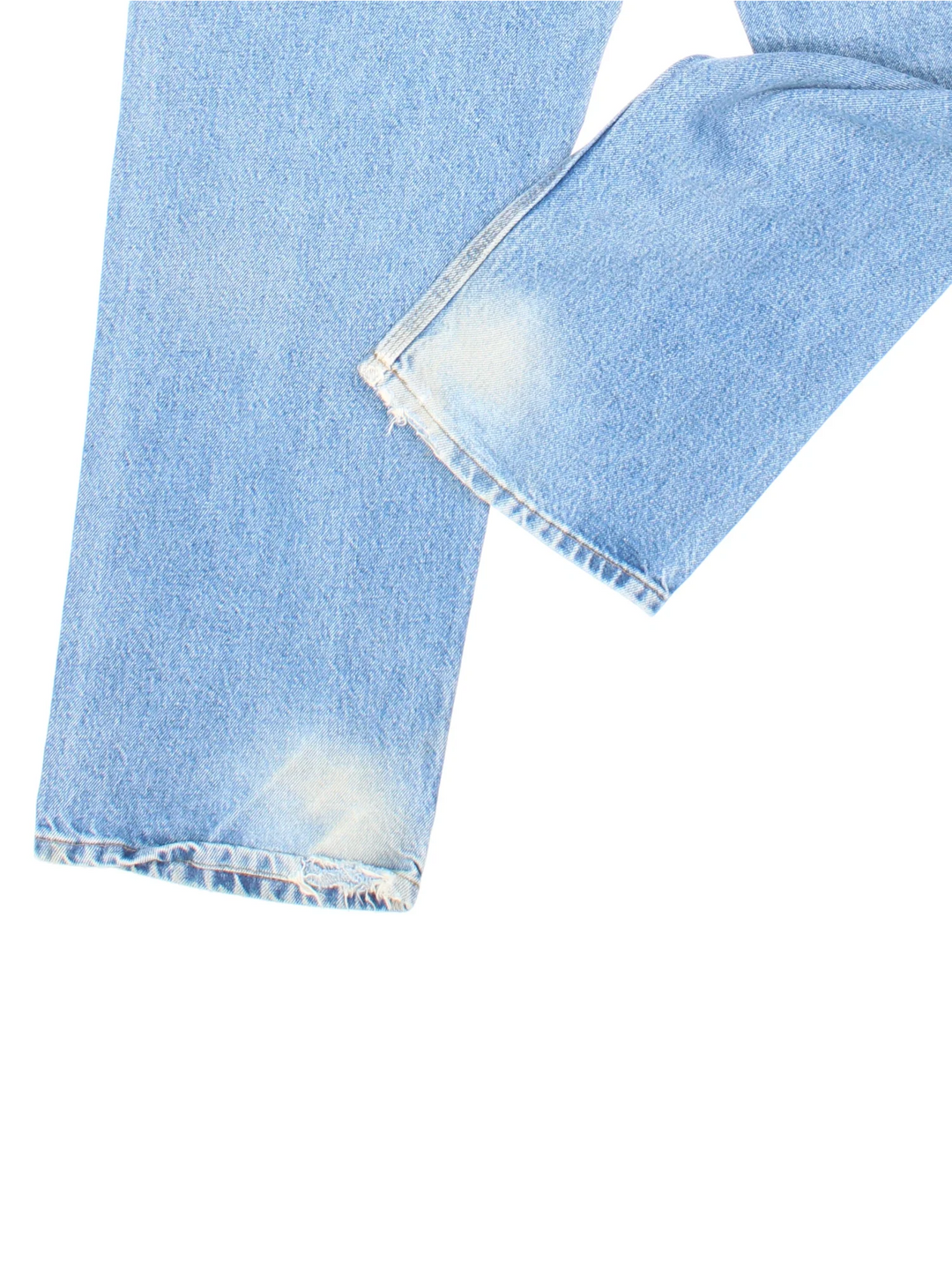 Carhartt Carpenter Jeans in a blue colourway with multiple pockets and the logo embroidered on the back.